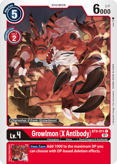 Growlmon X Antibody BT9-011